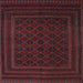 Square Traditional Wine Red Southwestern Rug, tr2666