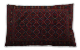 Traditional Classic Rectangular Burgundy Brown Lumbar Throw Pillow, 13 inch by 19 inch, lbtr2667