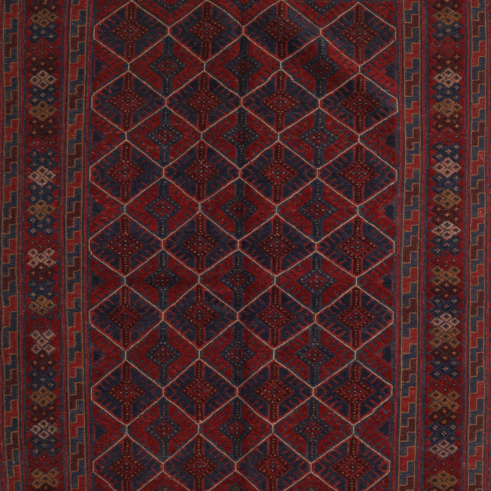 Traditional Burgundy Brown Southwestern Rug, tr2667
