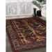 Traditional Red Persian Rug in Family Room, tr2668
