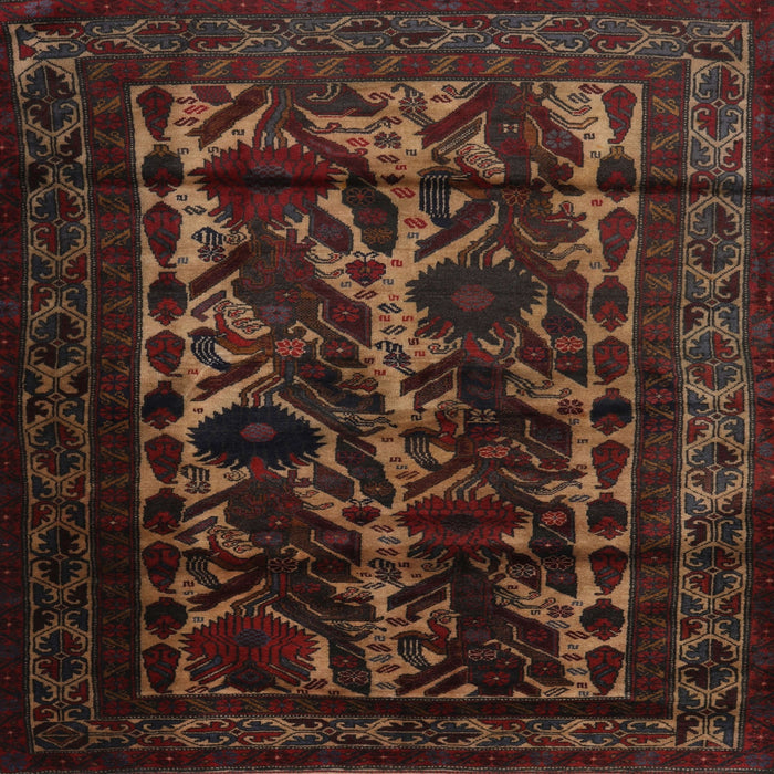 Square Traditional Red Persian Rug, tr2668