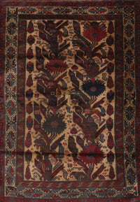 Machine Washable Traditional Night Red Rug, wshtr2668