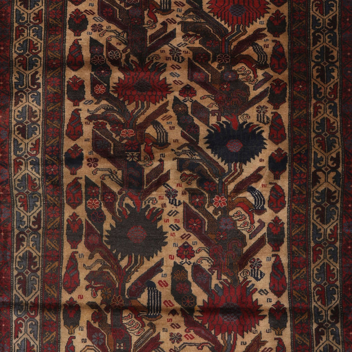 Machine Washable Traditional Night Red Rug, wshtr2668