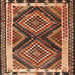 Round Machine Washable Traditional Peru Brown Rug, wshtr2669