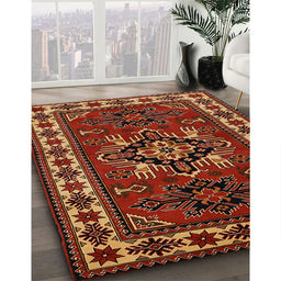 Traditional Light Brown Persian Rug in Family Room, tr266