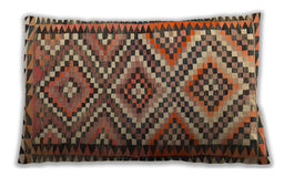 Traditional Classic Rectangular Brown Sand Brown Lumbar Throw Pillow, 13 inch by 19 inch, lbtr2670