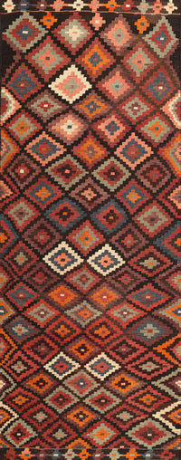 Machine Washable Traditional Saffron Red Rug, wshtr2671