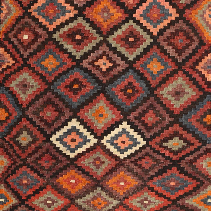 Machine Washable Traditional Saffron Red Rug, wshtr2671