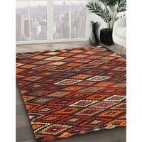 Traditional Saffron Red Persian Rug, tr2671