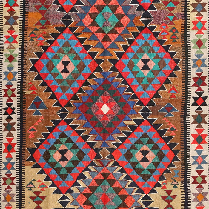 Machine Washable Traditional Saffron Red Rug, wshtr2673