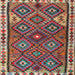 Square Traditional Saffron Red Persian Rug, tr2673