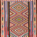 Square Traditional Sage Green Southwestern Rug, tr2674