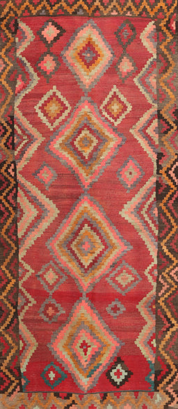 Machine Washable Traditional Red Rug, wshtr2676