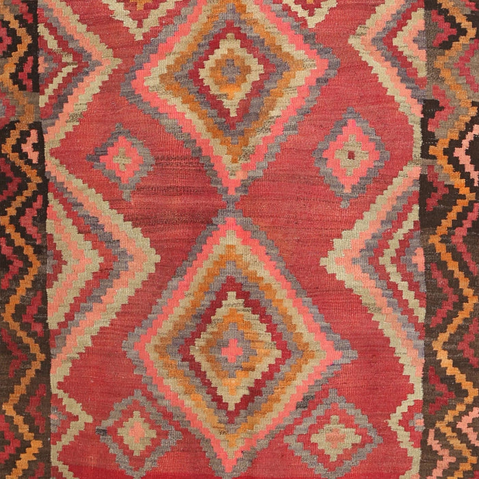Machine Washable Traditional Red Rug, wshtr2676