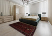 Traditional Mid Gray Persian Rug in a Bedroom, tr2677