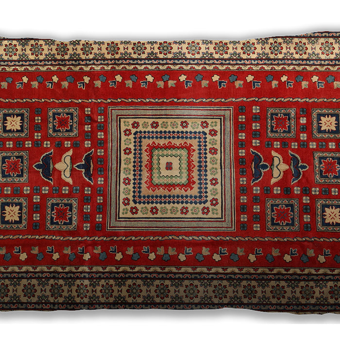 Traditional Classic Rectangular Tomato Red Lumbar Throw Pillow, 13 inch by 19 inch, lbtr2678