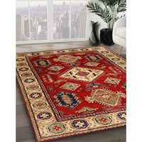 Traditional Red Geometric Rug, tr2679