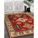 Traditional Red Geometric Rug in Family Room, tr2679