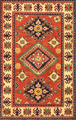Machine Washable Traditional Orange Rug, wshtr267