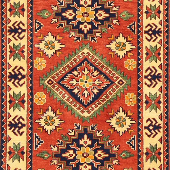 Traditional Orange Gold Geometric Rug, tr267