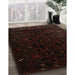 Machine Washable Traditional Black Brown Rug in a Family Room, wshtr2680