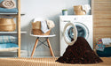 Machine Washable Traditional Black Brown Rug in a Washing Machine, wshtr2680