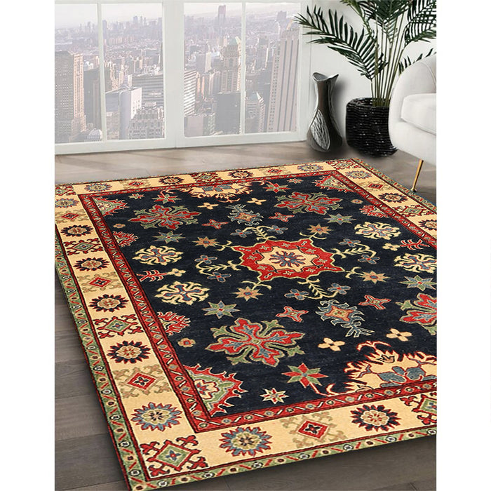 Traditional Brown Persian Rug in Family Room, tr2681