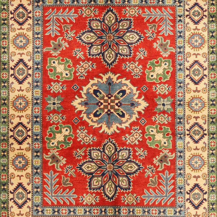 Traditional Brownish Green Geometric Rug, tr2682
