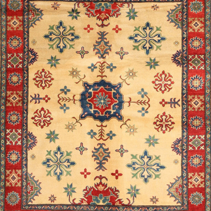 Traditional Chrome Gold Yellow Geometric Rug, tr2683