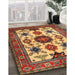 Machine Washable Traditional Tomato Red Rug in a Family Room, wshtr2684