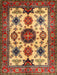 Machine Washable Traditional Tomato Red Rug, wshtr2684