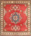 Machine Washable Traditional Neon Red Rug, wshtr2685