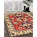 Traditional Fire Brick Red Persian Rug in Family Room, tr2686
