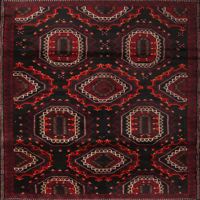 Square Traditional Chocolate Brown Persian Rug, tr2687