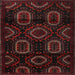Square Traditional Chocolate Brown Persian Rug, tr2687