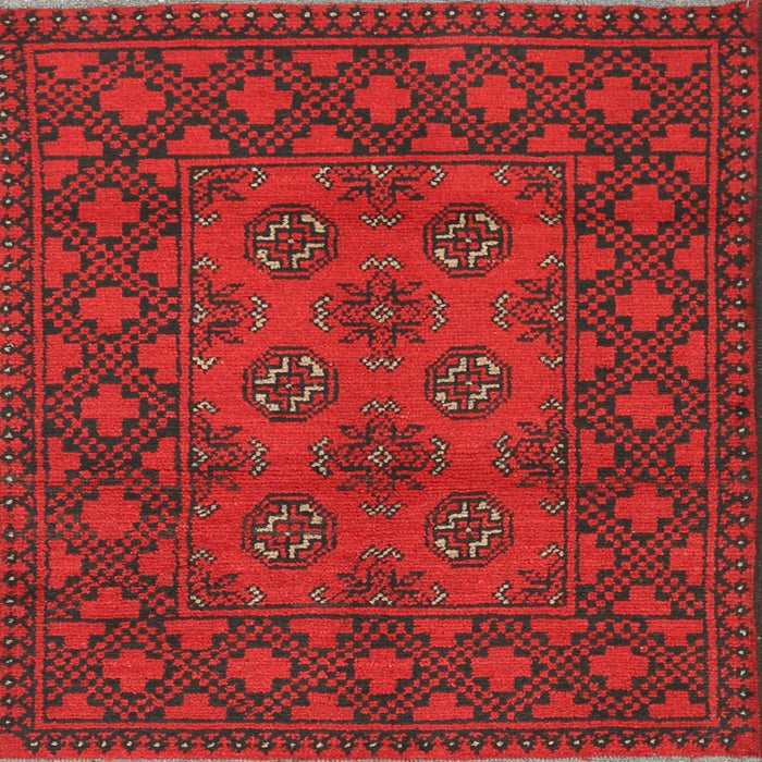 Square Traditional Brown Red Persian Rug, tr2689