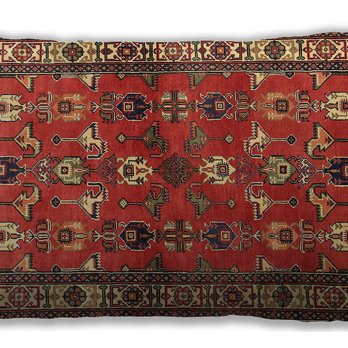 Traditional Classic Rectangular Tomato Red Lumbar Throw Pillow, 13 inch by 19 inch, lbtr268