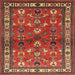 Square Traditional Red Animal Rug, tr268