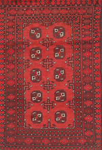 Machine Washable Traditional Brown Red Rug, wshtr2690