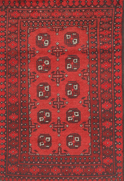Machine Washable Traditional Brown Red Rug, wshtr2690