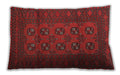 Traditional Classic Rectangular Brown Red Lumbar Throw Pillow, 13 inch by 19 inch, lbtr2690