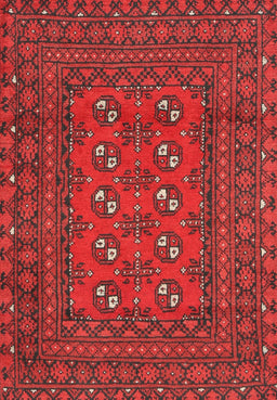 Machine Washable Traditional Red Rug, wshtr2691
