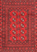 Machine Washable Traditional Red Rug, wshtr2691