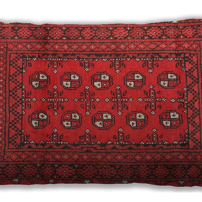 Traditional Classic Rectangular Red Lumbar Throw Pillow, 13 inch by 19 inch, lbtr2691