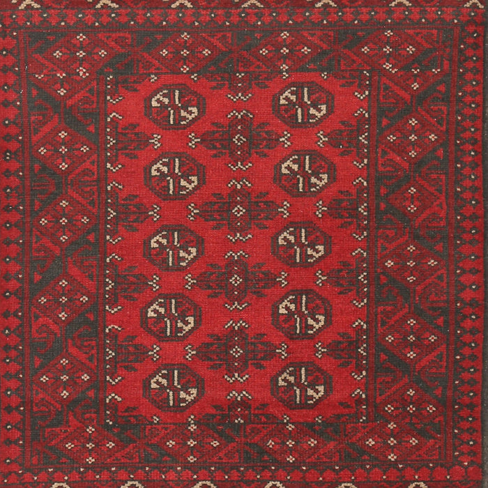 Square Traditional Dark Sienna Brown Persian Rug, tr2692