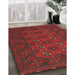 Machine Washable Traditional Dark Sienna Brown Rug in a Family Room, wshtr2692