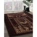 Traditional Black Brown Persian Rug in Family Room, tr2695