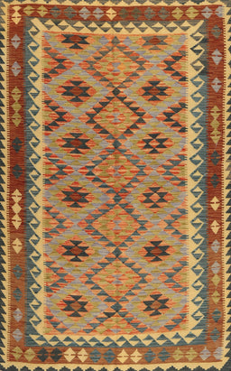 Machine Washable Traditional Gold Rug, wshtr2696