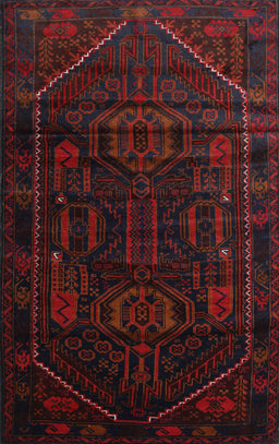 Machine Washable Traditional Bakers Brown Rug, wshtr2698