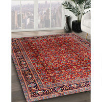 Traditional Orange Salmon Pink Persian Rug, tr2699